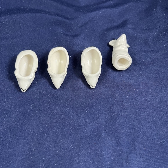 4 VINTAGE MINIATURE BONE CHINA WHITE MOUSE 1.5" Charming Whimsical Home Decor - Picture 5 of 5